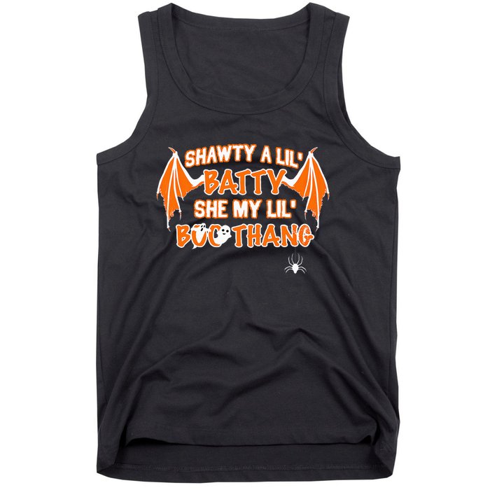 Shawty A Lil Batty She My Lil Boo Thang Funny Halloween Gift Tank Top