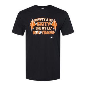 Shawty A Lil Batty She My Lil Boo Thang Funny Halloween Gift Softstyle CVC T-Shirt