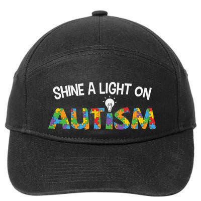 Shine A Light On Autism 7-Panel Snapback Hat