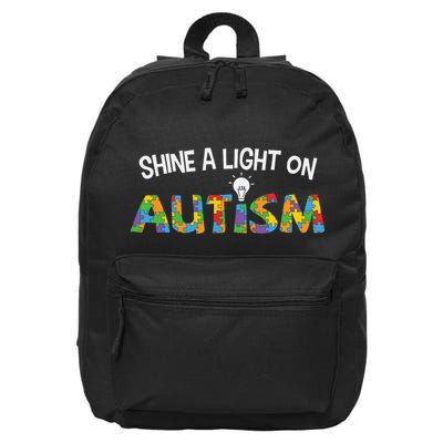 Shine A Light On Autism 16 in Basic Backpack