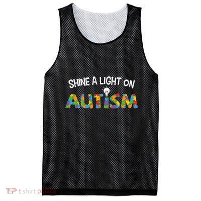 Shine A Light On Autism Mesh Reversible Basketball Jersey Tank
