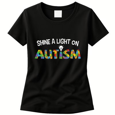 Shine A Light On Autism Womens T-Shirt