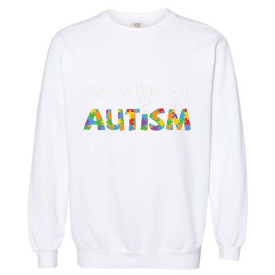 Shine A Light On Autism Garment-Dyed Sweatshirt