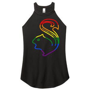 Squirrels Are Love LGBT Rainbow Pride Women’s Perfect Tri Rocker Tank