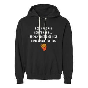 Single Awareness Love French Fries Anti Valentines Day Cool Gift Garment-Dyed Fleece Hoodie