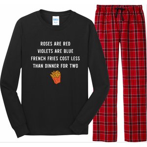 Single Awareness Love French Fries Anti Valentines Day Cool Gift Long Sleeve Pajama Set