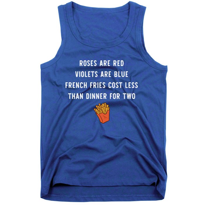 Single Awareness Love French Fries Anti Valentines Day Cool Gift Tank Top