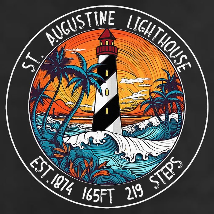 St. Augustine Lighthouse Florida Retro Sunset Palm Trees Cool Comfort Performance Bucket Hat