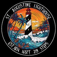 St. Augustine Lighthouse Florida Retro Sunset Palm Trees Sweatshirt