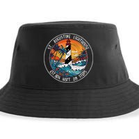 St. Augustine Lighthouse Florida Retro Sunset Palm Trees Sustainable Bucket Hat
