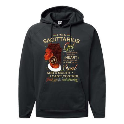 Sagittarius Afro Locs Zodiac Signs Birthday Gift Performance Fleece Hoodie