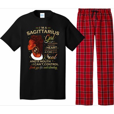 Sagittarius Afro Locs Zodiac Signs Birthday Gift Pajama Set