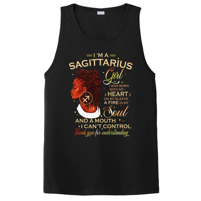 Sagittarius Afro Locs Zodiac Signs Birthday Gift PosiCharge Competitor Tank