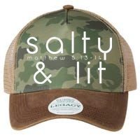 Salty And Lit Matthew 51314 Funny Christian Legacy Tie Dye Trucker Hat