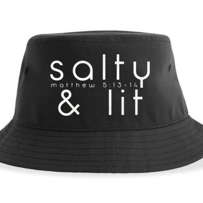Salty And Lit Matthew 51314 Funny Christian Sustainable Bucket Hat