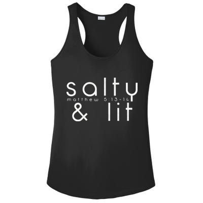 Salty And Lit Matthew 51314 Funny Christian Ladies PosiCharge Competitor Racerback Tank