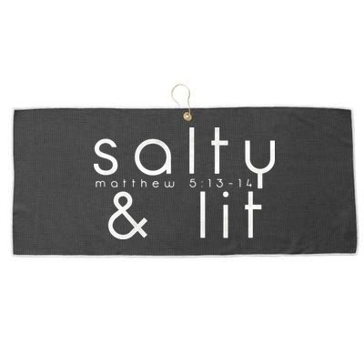 Salty And Lit Matthew 51314 Funny Christian Large Microfiber Waffle Golf Towel