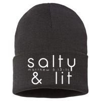 Salty And Lit Matthew 51314 Funny Christian Sustainable Knit Beanie
