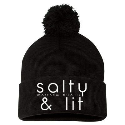 Salty And Lit Matthew 51314 Funny Christian Pom Pom 12in Knit Beanie