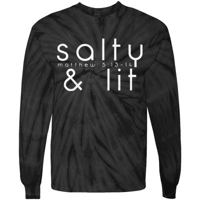 Salty And Lit Matthew 51314 Funny Christian Tie-Dye Long Sleeve Shirt