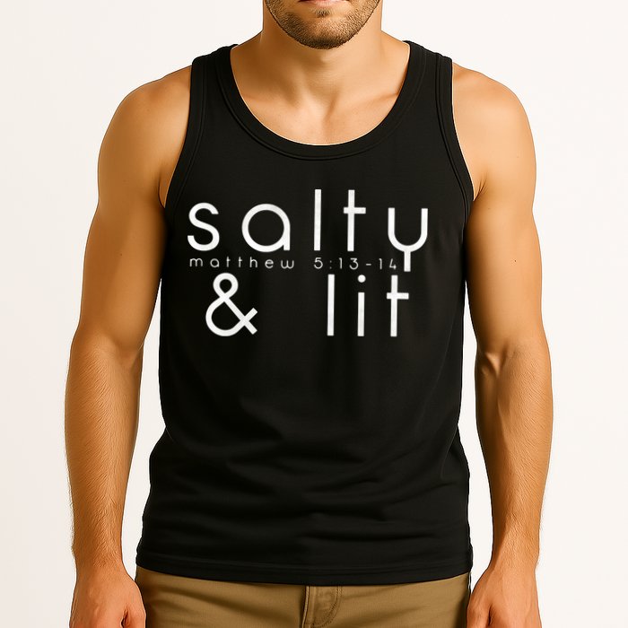 Salty And Lit Matthew 51314 Funny Christian Tank Top