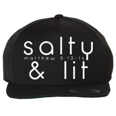 Salty And Lit Matthew 51314 Funny Christian Wool Snapback Cap