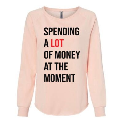 Spending A Lot Of Money At The Moment Womens California Wash Sweatshirt