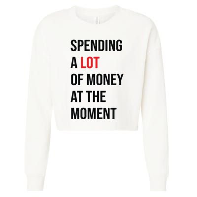 Spending A Lot Of Money At The Moment Cropped Pullover Crew