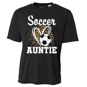 Soccer Auntie Leopard Heart Cooling Performance Crew T-Shirt