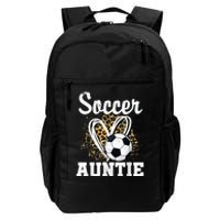 Soccer Auntie Leopard Heart Daily Commute Backpack