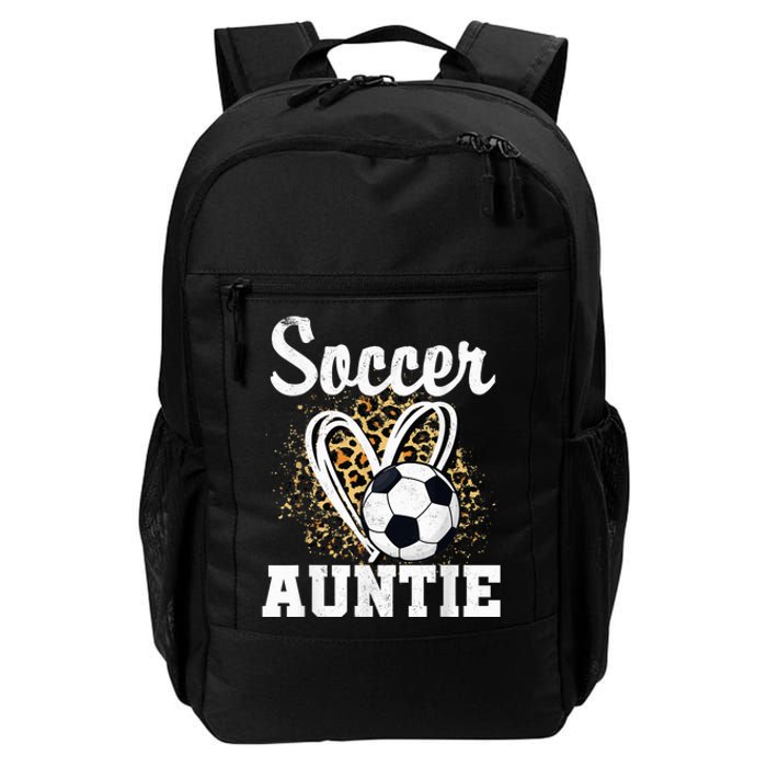 Soccer Auntie Leopard Heart Daily Commute Backpack