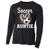 Soccer Auntie Leopard Heart Cooling Performance Long Sleeve Crew