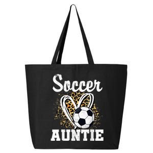 Soccer Auntie Leopard Heart 25L Jumbo Tote