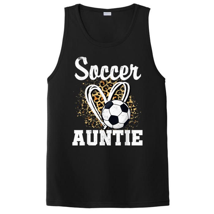 Soccer Auntie Leopard Heart PosiCharge Competitor Tank