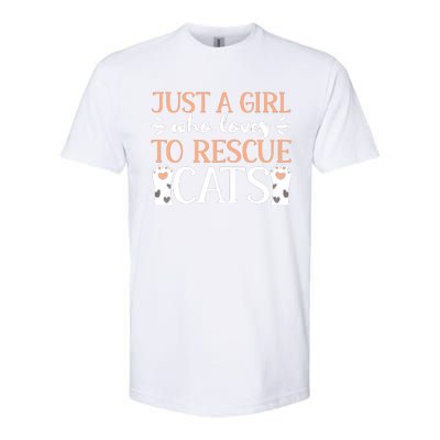 Shelter Animal Love Just A Girl Who Loves To Rescue Cats Softstyle® CVC T-Shirt