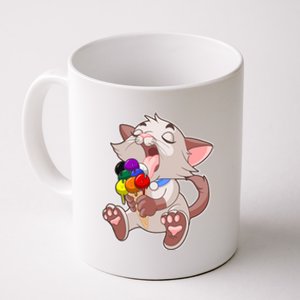 Straight Ally Lgbtq Ice Cream Cat Licking Cone Pocket Gay Cool Gift Coffee Mug