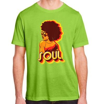 Soul Afro Lady Retro 80s Music Adult ChromaSoft Performance T-Shirt