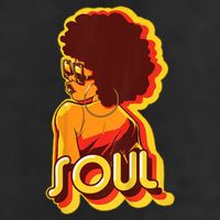 Soul Afro Lady Retro 80s Music 7 Panel Mesh Trucker Snapback Hat