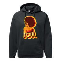 Soul Afro Lady Retro 80s Music Performance Fleece Hoodie