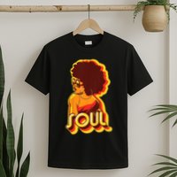 Soul Afro Lady Retro 80s Music T-Shirt