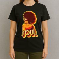 Soul Afro Lady Retro 80s Music T-Shirt