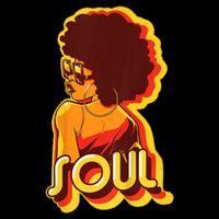 Soul Afro Lady Retro 80s Music Button