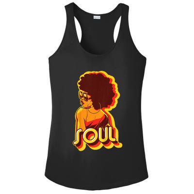 Soul Afro Lady Retro 80s Music Ladies PosiCharge Competitor Racerback Tank