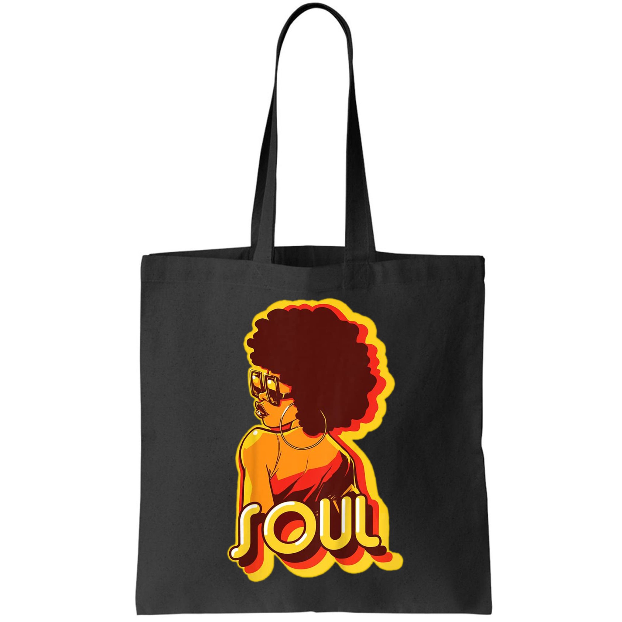Soul Afro Lady Retro 80s Music Bag