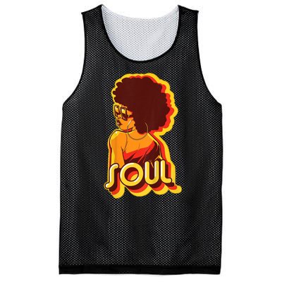 Soul Afro Lady Retro 80s Music Mesh Reversible Basketball Jersey Tank