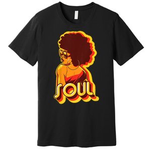 Soul Afro Lady Retro 80s Music Premium T-Shirt