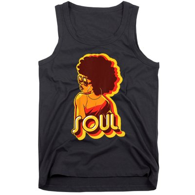 Soul Afro Lady Retro 80s Music Tank Top