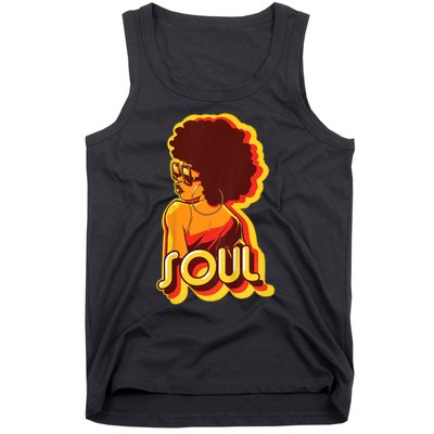 Soul Afro Lady Retro 80s Music Tank Top