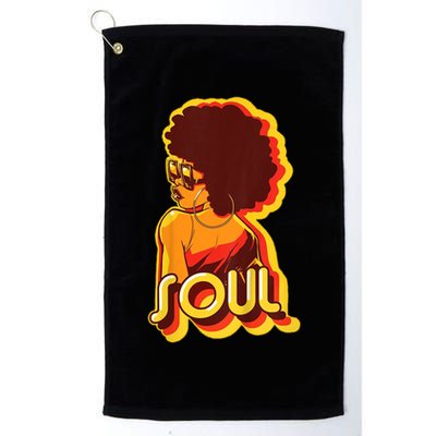 Soul Afro Lady Retro 80s Music Golf Towel