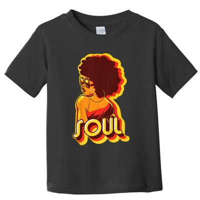 Soul Afro Lady Retro 80s Music Toddler T-Shirt